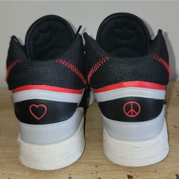 Adidas Drop Step J Black Vivid Red Big Kids Size 3.5 - Picture 8 of 13